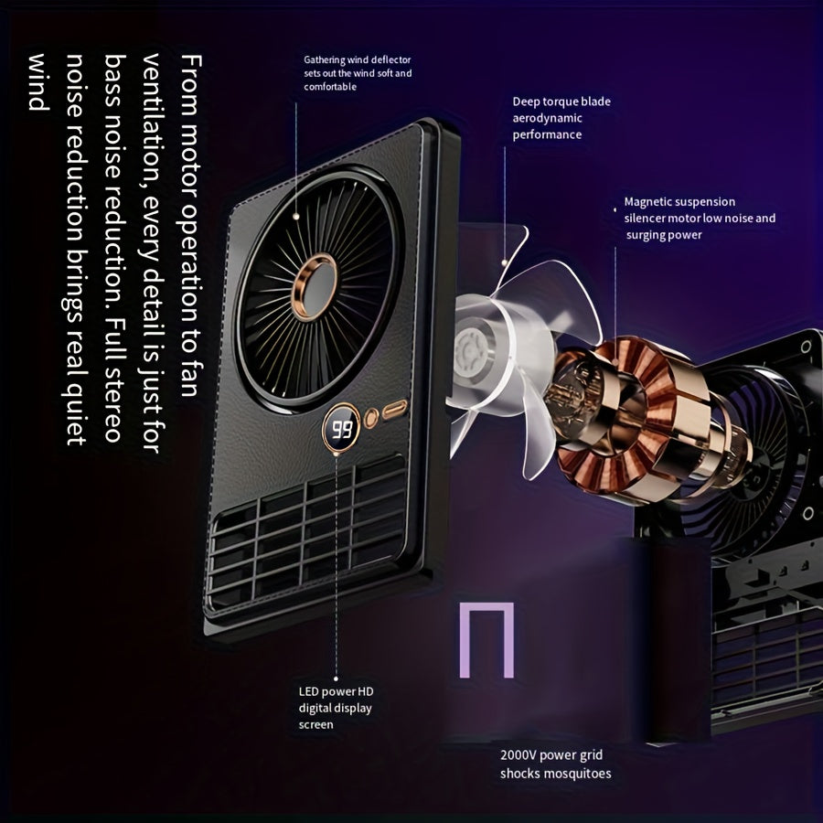 Portable Mosquito Killer Fan for Outdoor Camping Hanging Desktop Multiple Functions