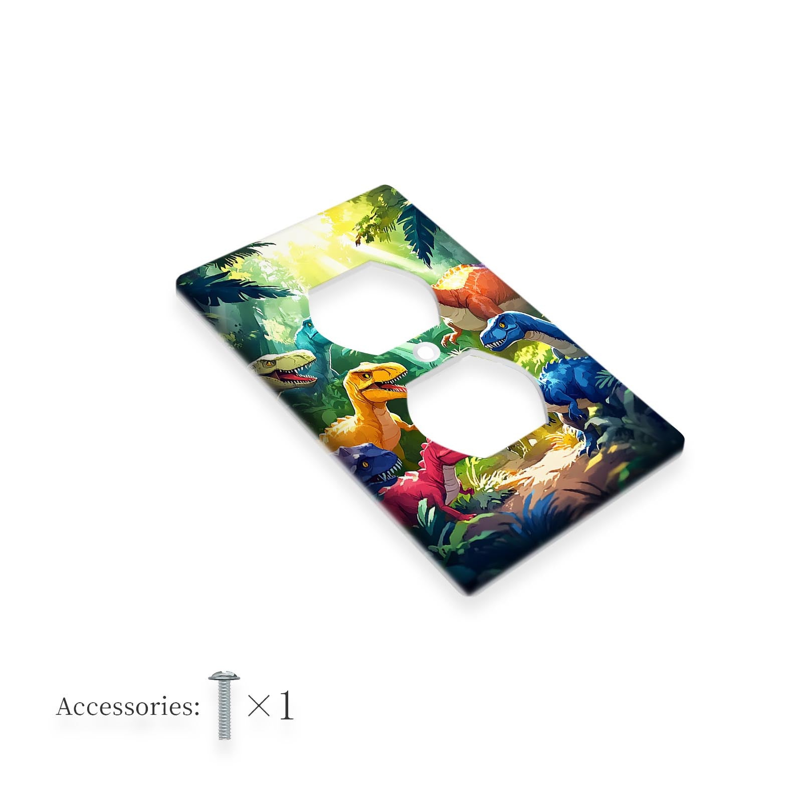 Batareyasiz oson o'rnatish uchun sevimli dinazor naqshli yoritgich. Uy yoritgichi va shift fanlari uchun ideal.