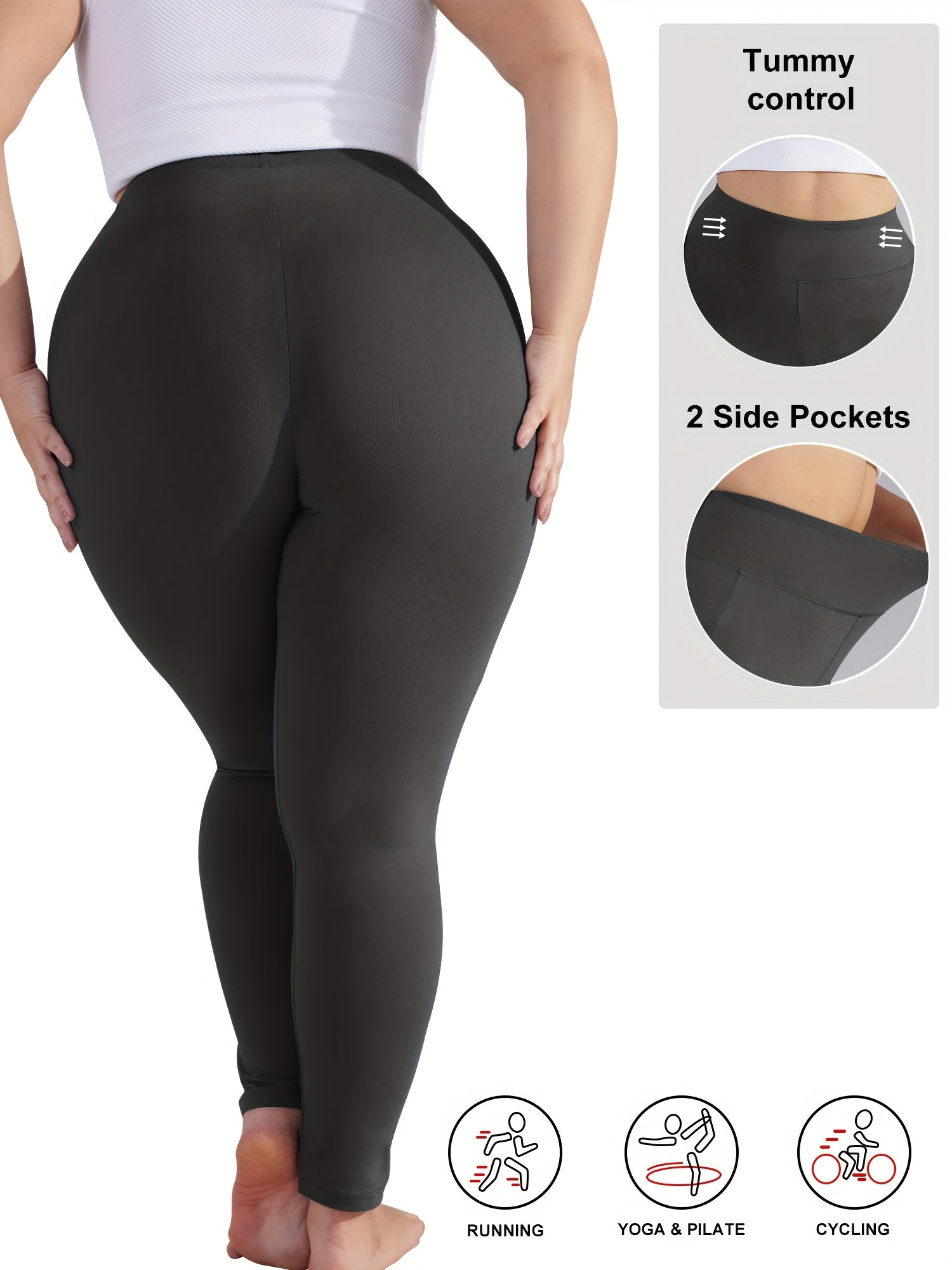 Ayollar uchun yoga legginslari, yuqori bel, namlikni yutuvchi, elastik, fitnes uchun