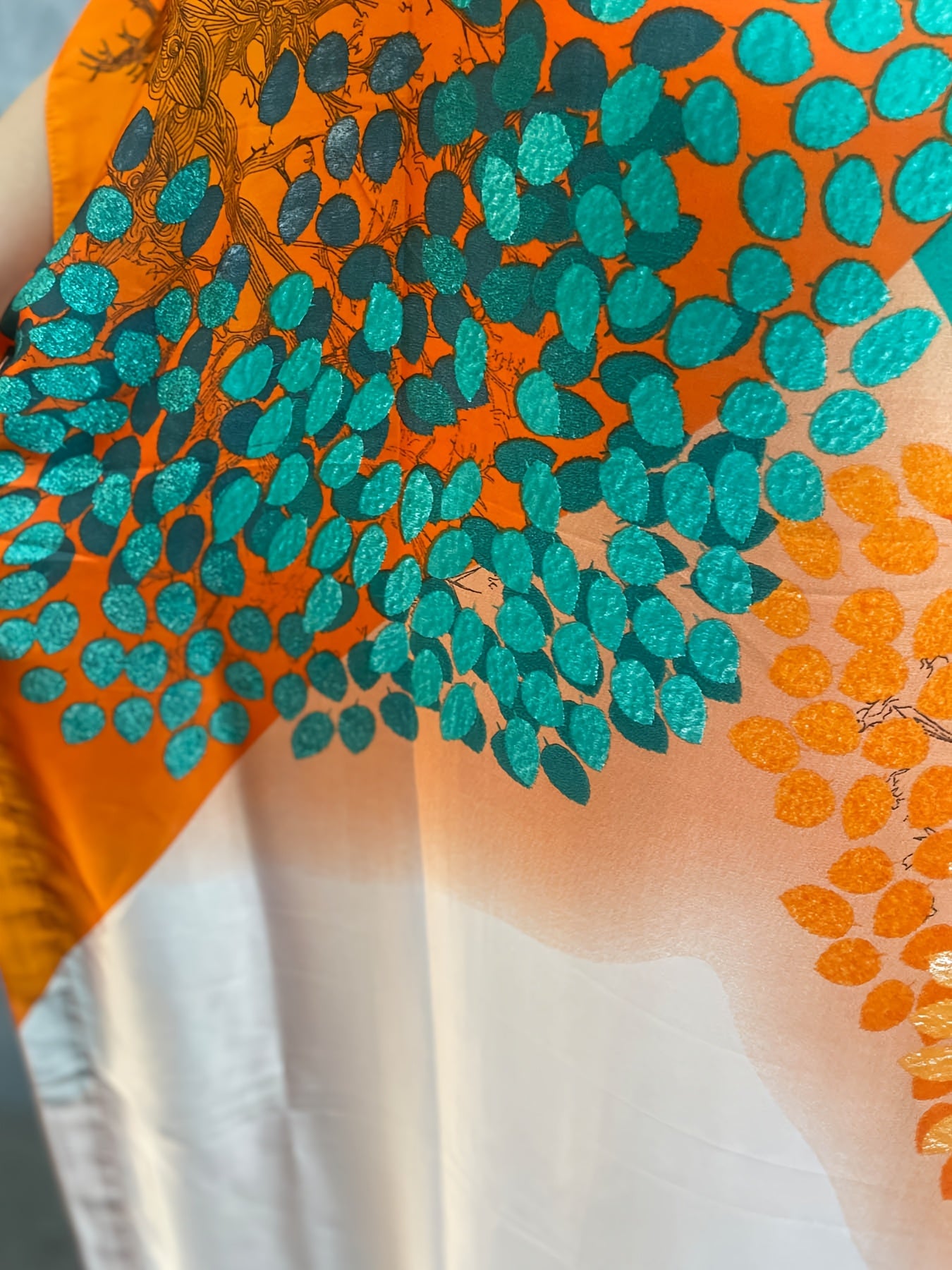 Plus Size Turkish Kafatan Robe With Scarf Geometric Pattern Polyester Middle Eastern Clothing