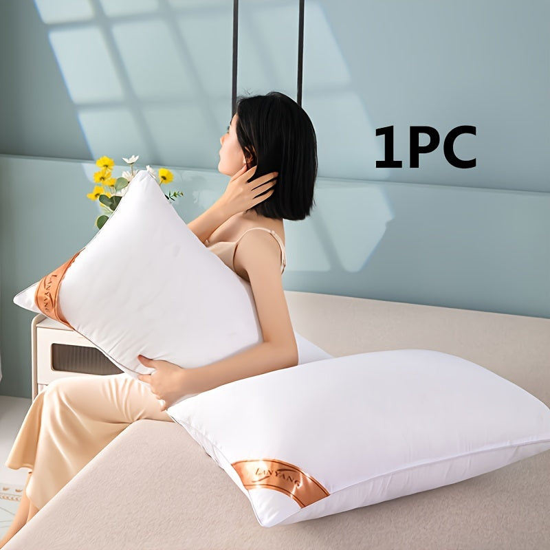 White High-Rebound Pillow with Soft Polyester Fill for Comfort