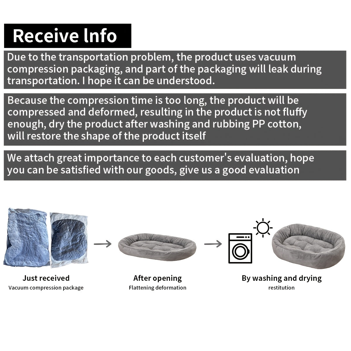 Oval Pet Bed for Small to Medium Dogs Plush Polypropylene Non-Assembled