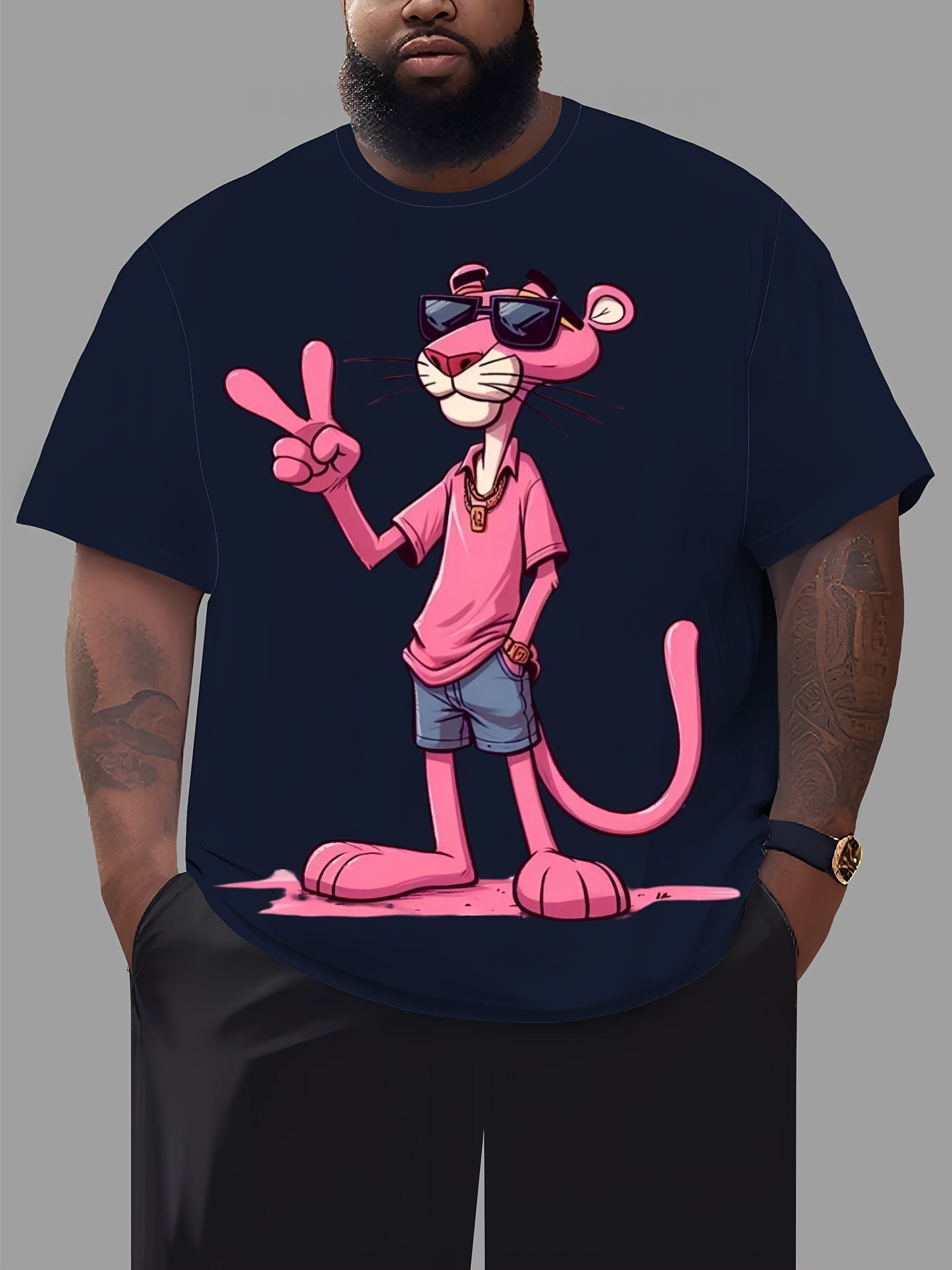 Camiseta de hombre con personaje de dibujos animados impreso en 3D, ropa casual de calle, manga corta, talla grande