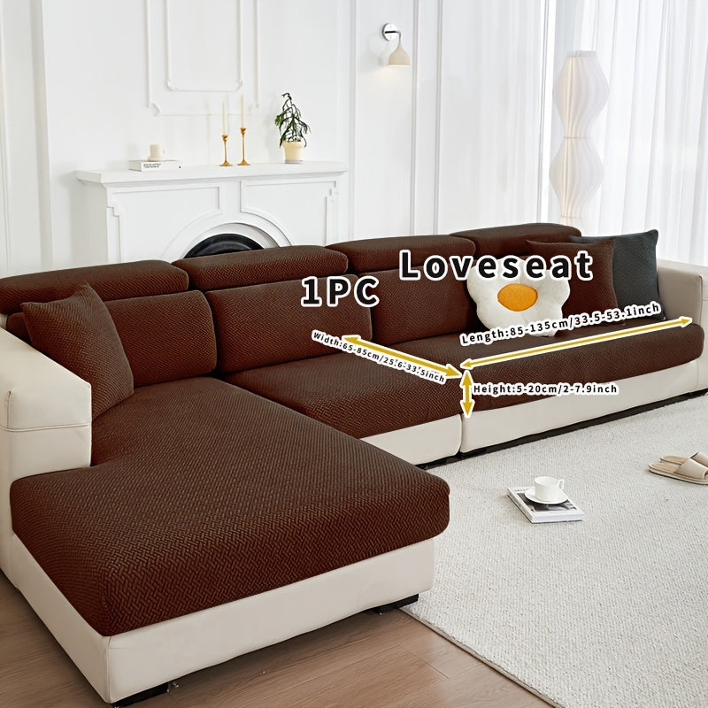 Серый флисовый чехол для дивана, подходящий для всех сезонов, эластичный и защитный для домашнего использования.