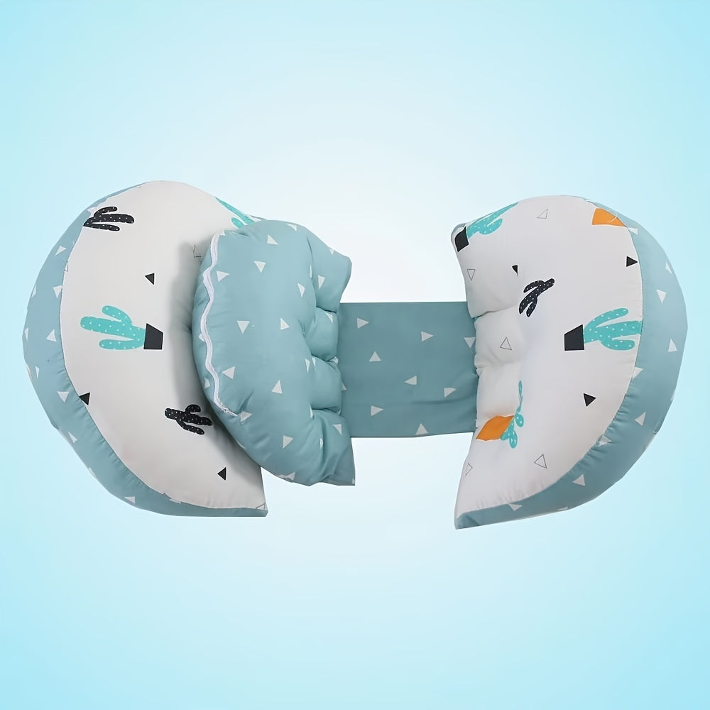 Cojín de maternidad en forma de U para soporte del vientre y la cintura, de poliéster suave, disponible en dos colores