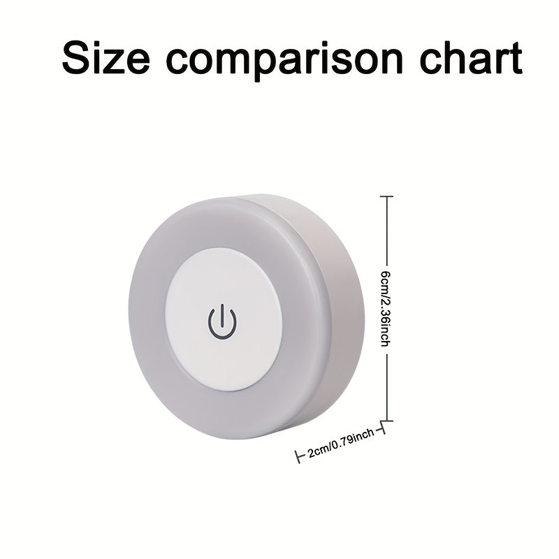 Dimmable Touch Sensor Night Light with 3 Color Modes Adjustable Color Temperature Rechargeable Battery USB Powered Indoor Ceiling Lamp