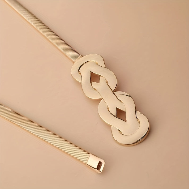 Women's Gold Waist Belt for Dresses Spring Summer Fashion Accessories