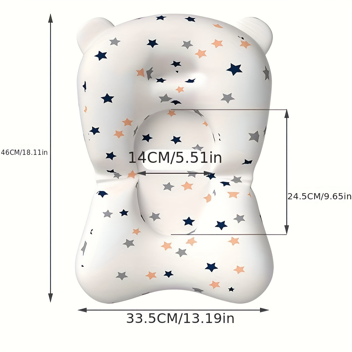 Baby Bath Seat Non-Slip Cushion for Infants and Toddlers Safety Strap Soft Polyester