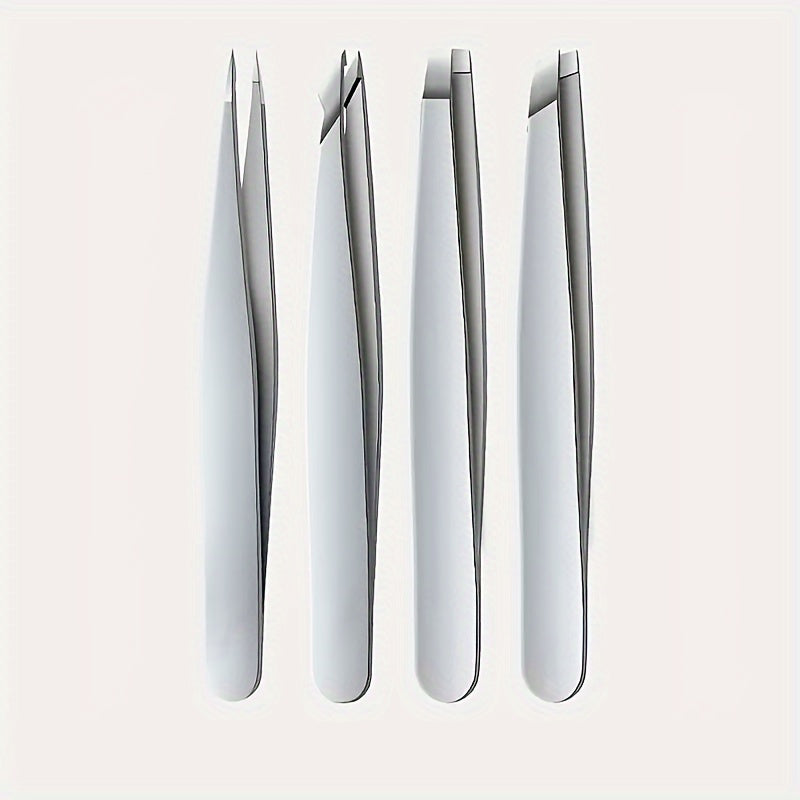 Professional Tweezers Set Stainless Steel for Eyebrow Facial Hair Removal