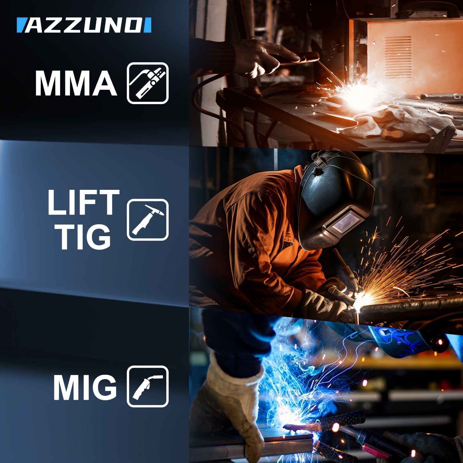 3-in-1 Portable Welding Machine 120Amp MIG MMA Stick 220V European Plug