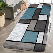 Alfombra de suelo de cocina de poliéster resistente a las manchas y antideslizante con diseño geométrico para cocina y sala de estar