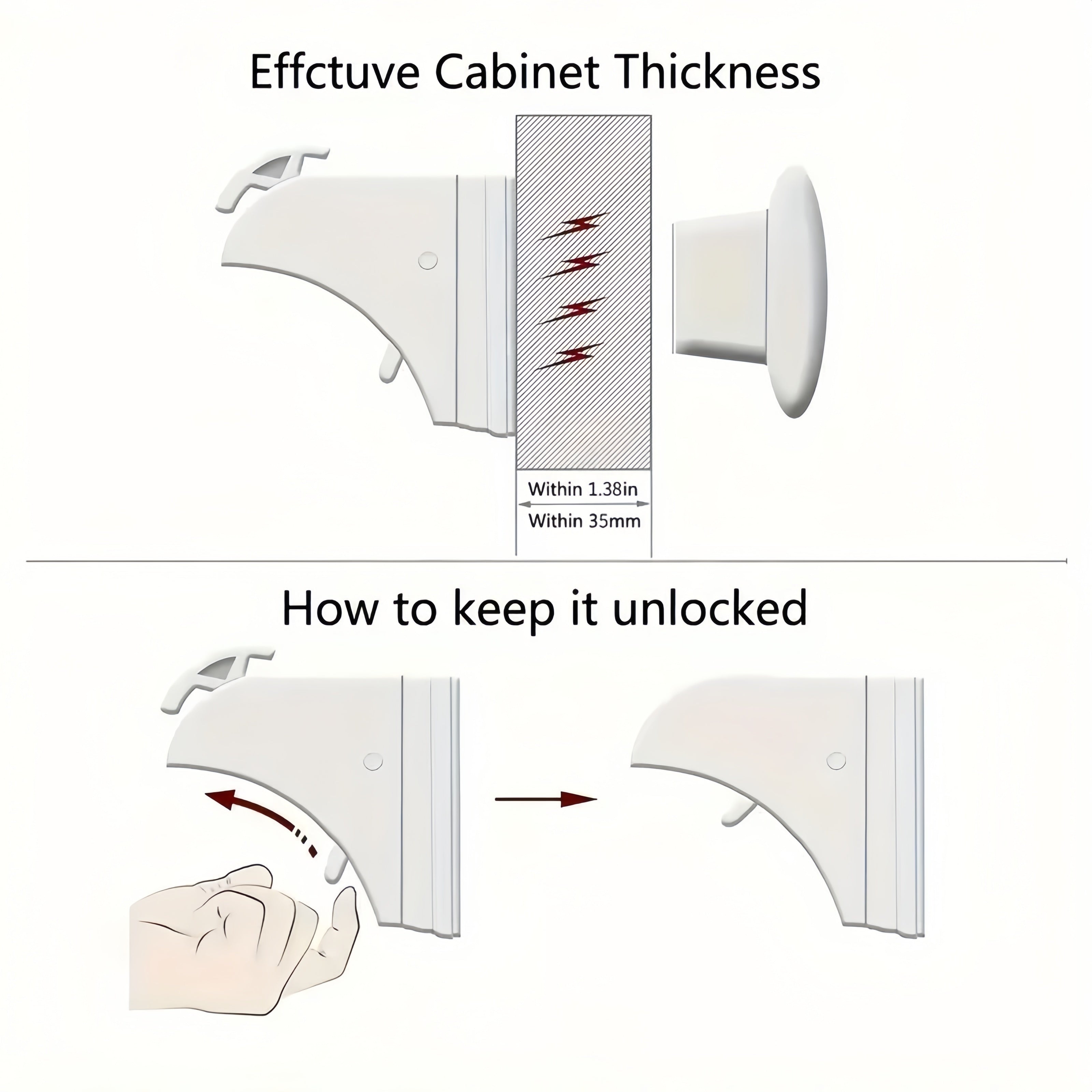 Набор из 10 невидимых магнитных замков для дверей шкафов с клеевыми предохранительными замками для ящиков