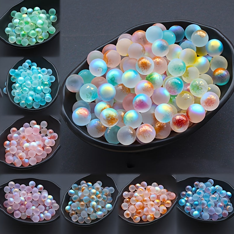 Glow-in-the-Dark Glass Beads 12mm for Jewelry Crafts Aquarium Decor Set of 10