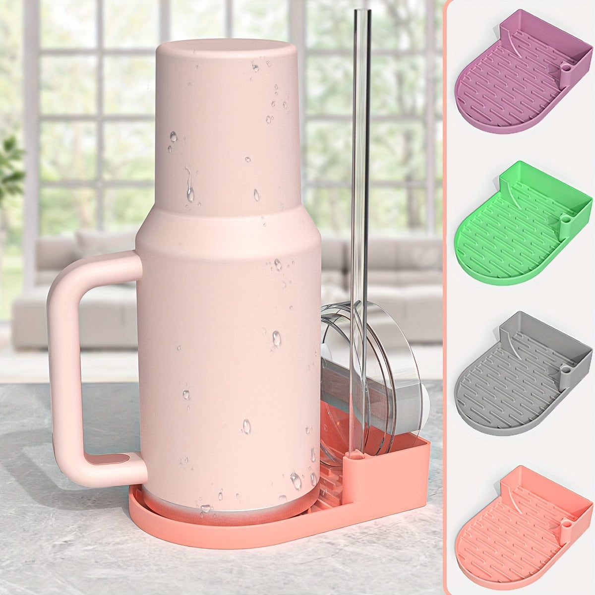 Silicone Kitchen Drain Rack for Draining Bottles Glasses and Cups Durable and Easy to Clean