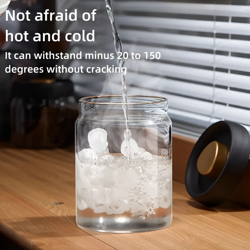 Glass Storage Jar With Pressure Pump For Coffee Beans Tea Nuts Grains