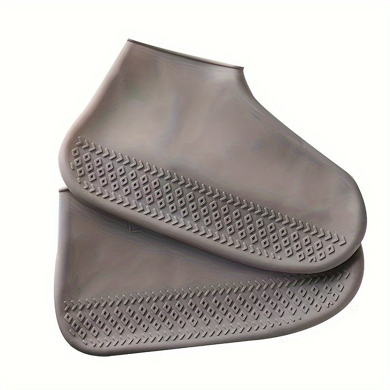 Unisex Wear-Resistant Waterproof Silicone Rain Shoe Covers Pair