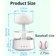 Colorful LED Night Light Humidifier with Rainfall Design, 450ml, USB-C