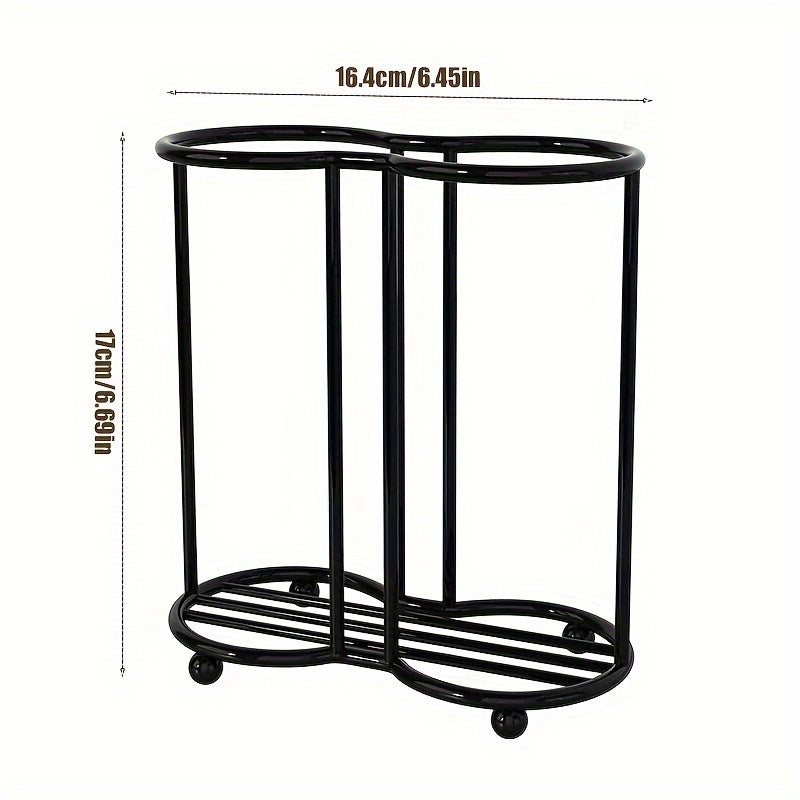 Double Tube Disposable Cup Dispenser for Spa Home Office Bar Cafe Sturdy Space-Saving Cup Holder