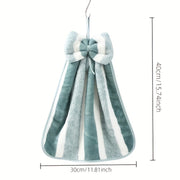 Coral Velvet Striped Hand Towel Microfiber Quick-Drying Bathroom Kitchen