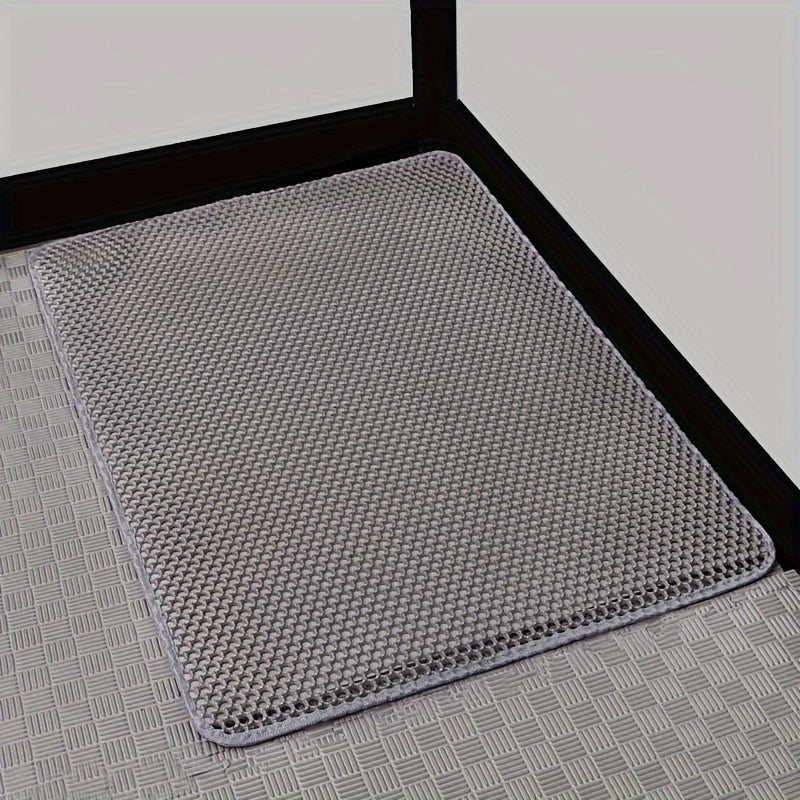 Large Double-Layer Cat Litter Mat Leakproof Spill-Resistant EVA Extra Large