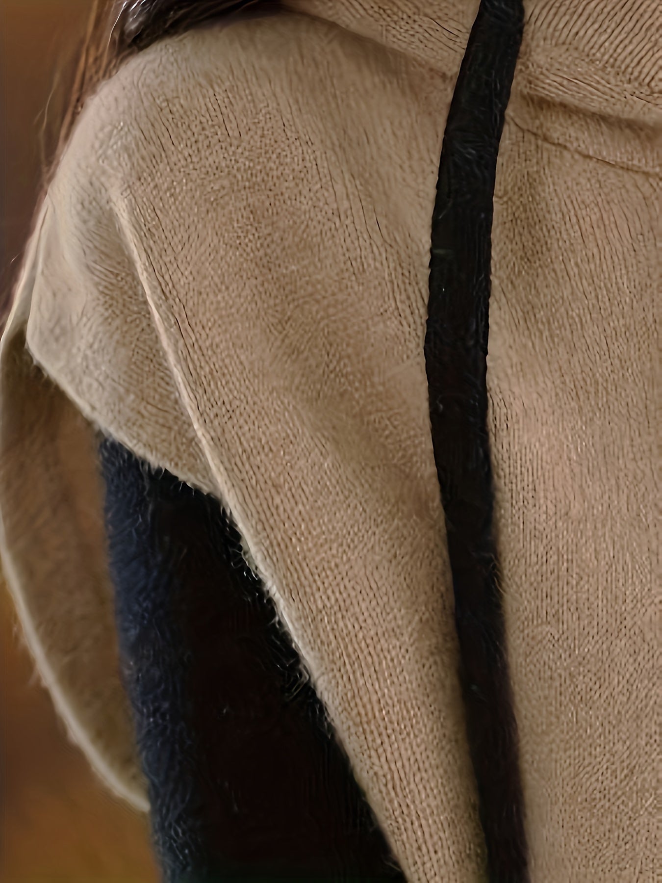 Chaleco de punto de talla grande con capucha, top casual para otoño e invierno, mujer