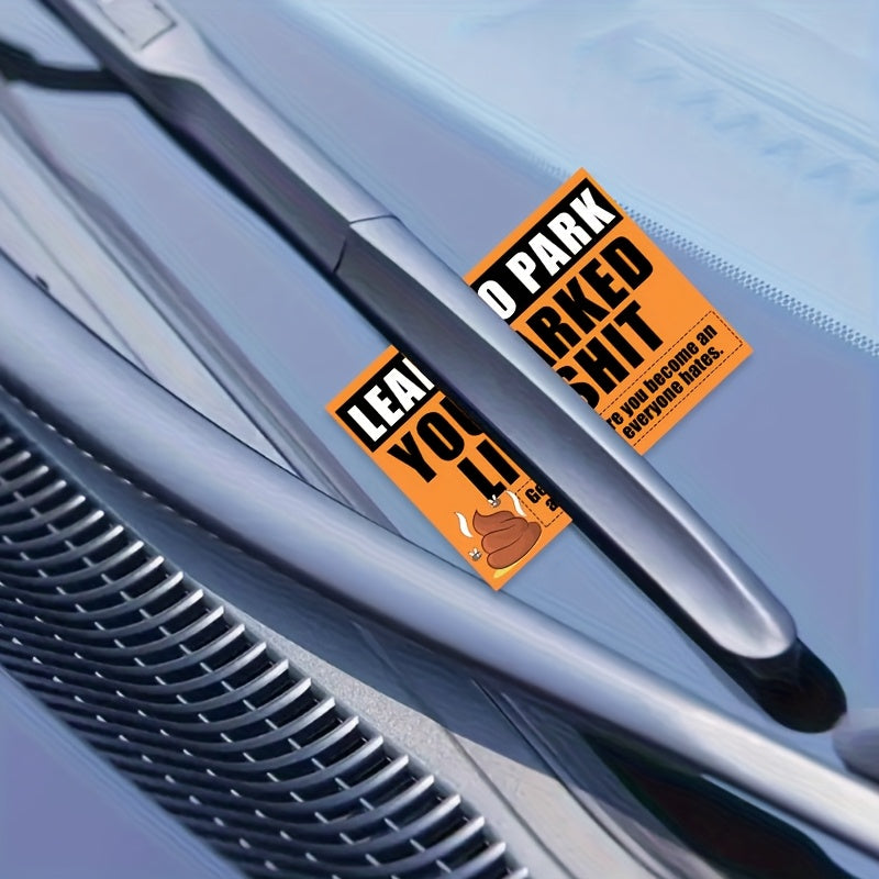 150 dona Avtomobil to'xtash qoidalarini buzish uchun yopishtiriladigan mato qog'oz ogohlantirish yorliqlari 7x5cm