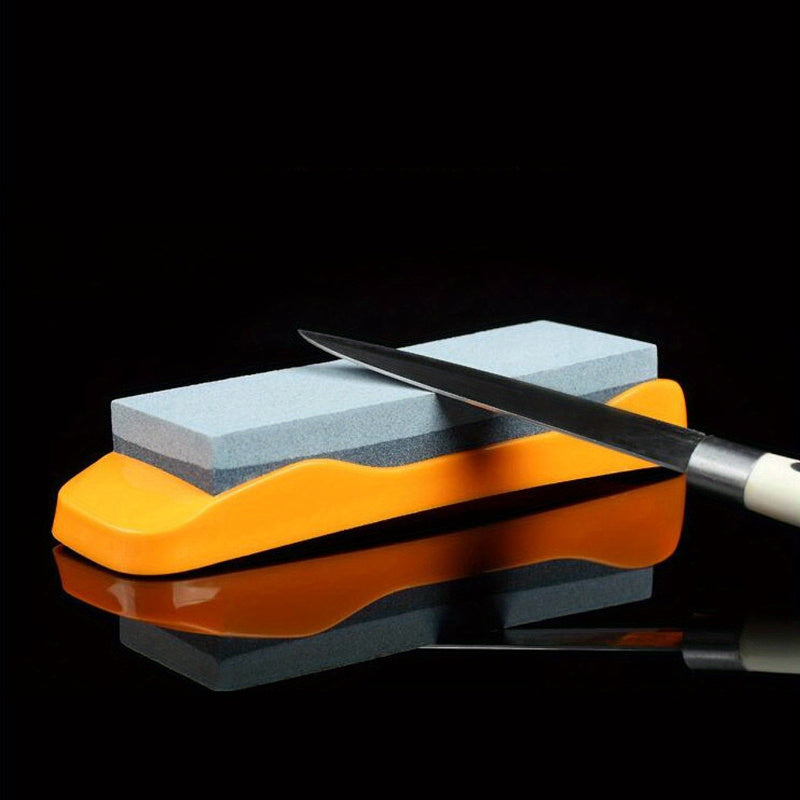 Double-Sided Diamond Sharpening Stone Non-Slip Base for Kitchen and Industrial Use