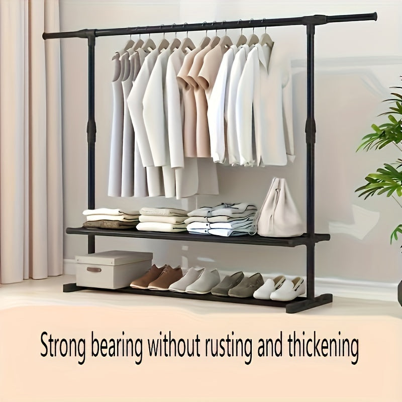 Ko'p maqsadli Metall Kiyim Tashuvchisi, Uy va Tashqi joylar uchun Portativ Quruq Hanger, Samarali Yotoqxona Tashkiliy, Oddiy Montaj, Ichki yoki Tashqi foydalanish uchun mos, Ko'p maqsadli Quruq yechimlar.