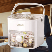 Hacedora de hielo manual de alta capacidad, portátil, apta para alimentos, fácil de usar