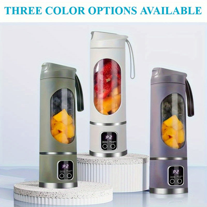 12 pichoq bilan portativ blender, kuchli ishlash, oson tozalanadi, USB orqali zaryadlash - uy, ish, ochiq havoda, tabiatda, yelka sayohati uchun mukammal va Sevganlar kuni uchun ideal sovg'a.