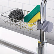Organizador de fregadero de cocina de acero inoxidable para almacenamiento de esponja y jabón