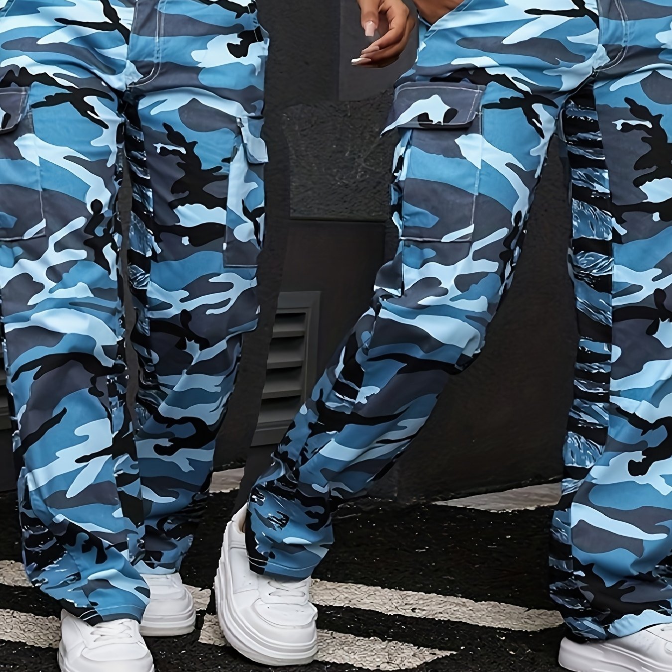 Women's Plus Size Camo Cargo Pants Street Style All-Season Long Fit