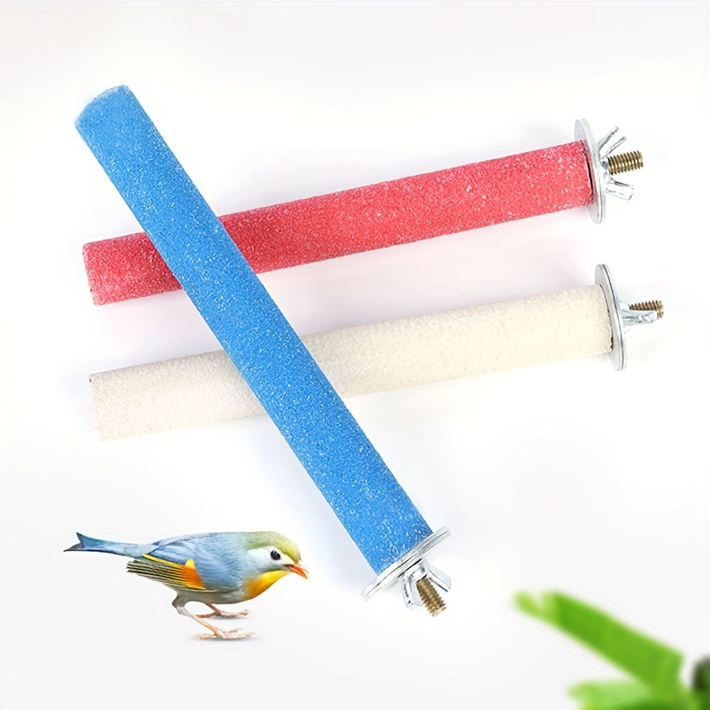Colorful Parrot Grinding Teeth Stick Bird Cage Perch and Toy