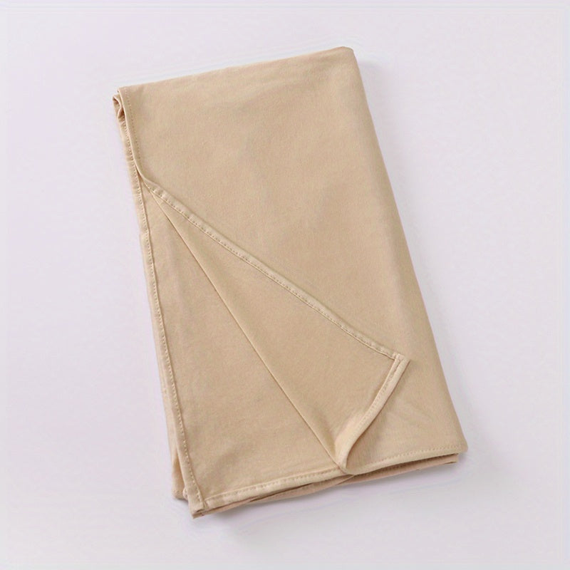 Yogʻonli rangli polyester hijab sharf, nozik va elastik tikilgan bosh sharf, elegant koʻrinish uchun