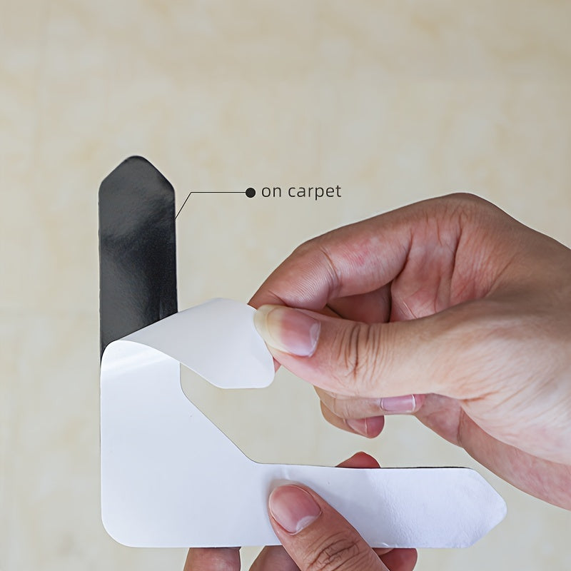 Комплект из 4 нескользящих зажима для ковров и деревянных полов, легко устанавливается