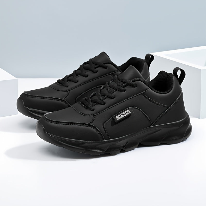 Women's Black Casual Lace-Up Flats Cushioned EVA Sole All-Day Comfort