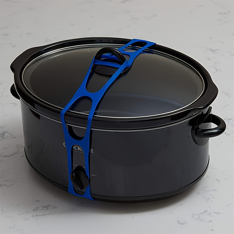 Silicone Lid Strap with Adjustable Elastic Band Leak-Proof Seal for Pots Pans