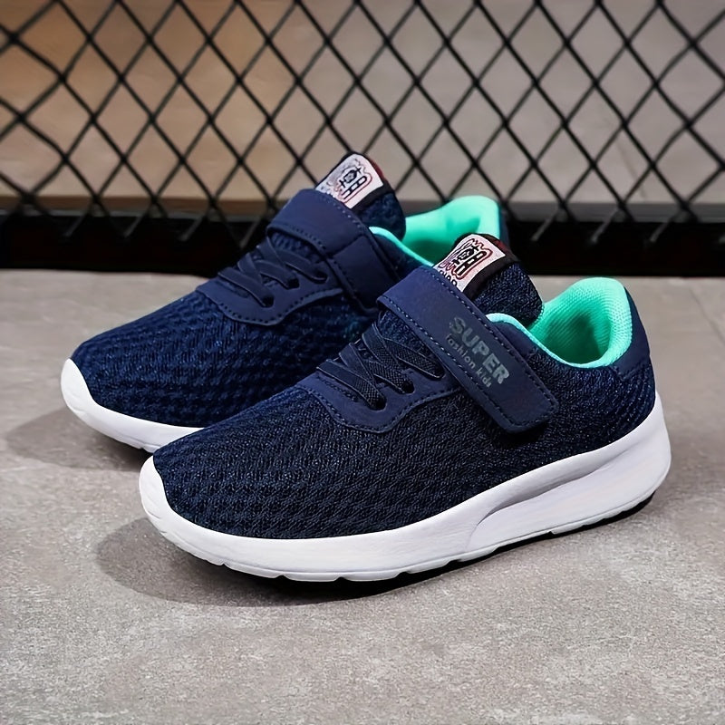 Boys Mesh Sneakers with Lightweight Platform Sole for Spring Outdoor Activities