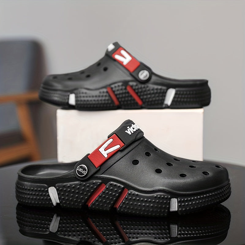 Unisex Hollow Design Clogs Breathable Summer Beach Slide Shoes