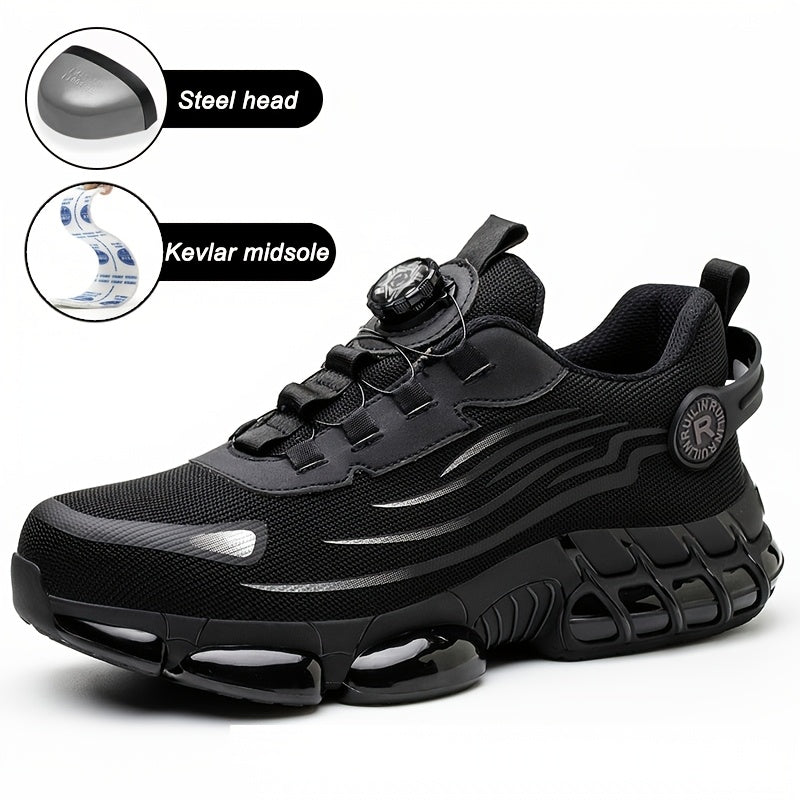 Men's All-Season Steel Toe Work Shoes Puncture Resistant Breathable Safety Boots