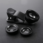 3-in-1 Smartphone Camera Lens Kit Fisheye Wide-Angle Macro Clip-On Photography
