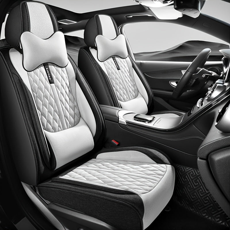 Универсальные чехлы для автомобильных сидений из полиэстера, водонепроницаемые, защитные на все сезоны