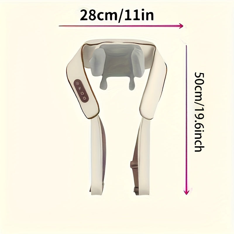 6 ta tugmachali simsiz 6D yoğurma massaj yostiqchasi bo'yin va yelka og'rig'ini kamaytirish uchun. Quvvat olish uchun USB zaryadlash. Oila a'zolari uchun mukammal sovg'a.