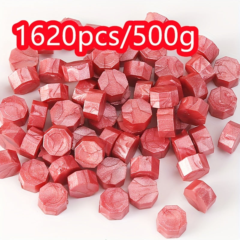 1620pcs 500g Octagonal Sealing Wax Particles for Envelope Gift Box DIY Retro Bulk Sealing Wax