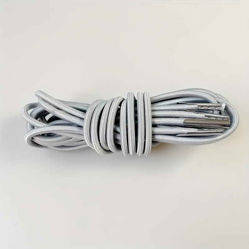 Kit de cuerda de reparación elástica para sillas de playa con bungee, tumbonas, 4 correas de reemplazo, gris