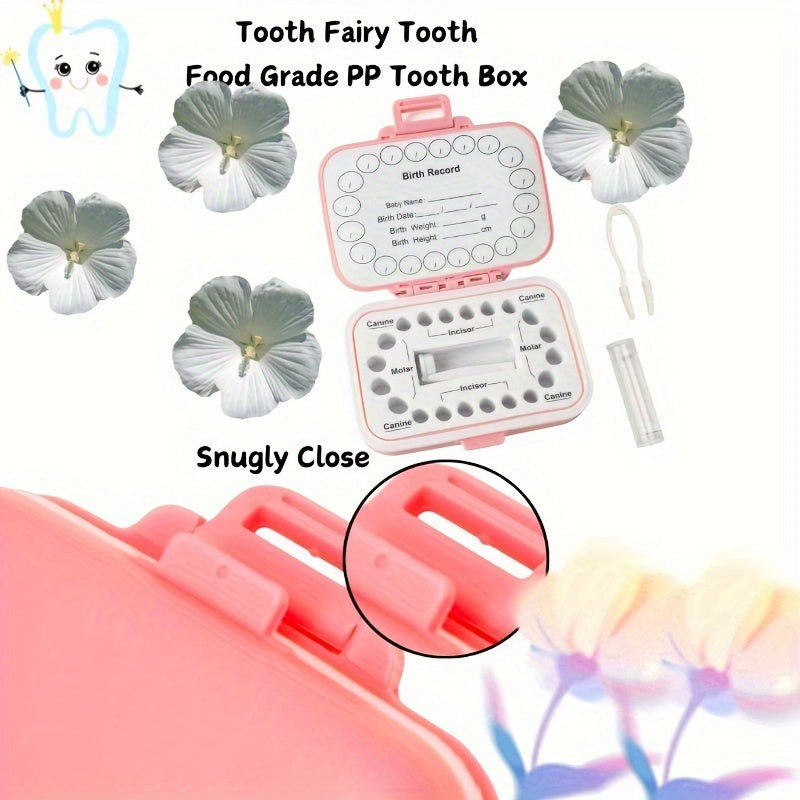 Tooth Fairy Keepsake Box Food Grade PP Tooth Holder for Kids Teeth Storage Organizer