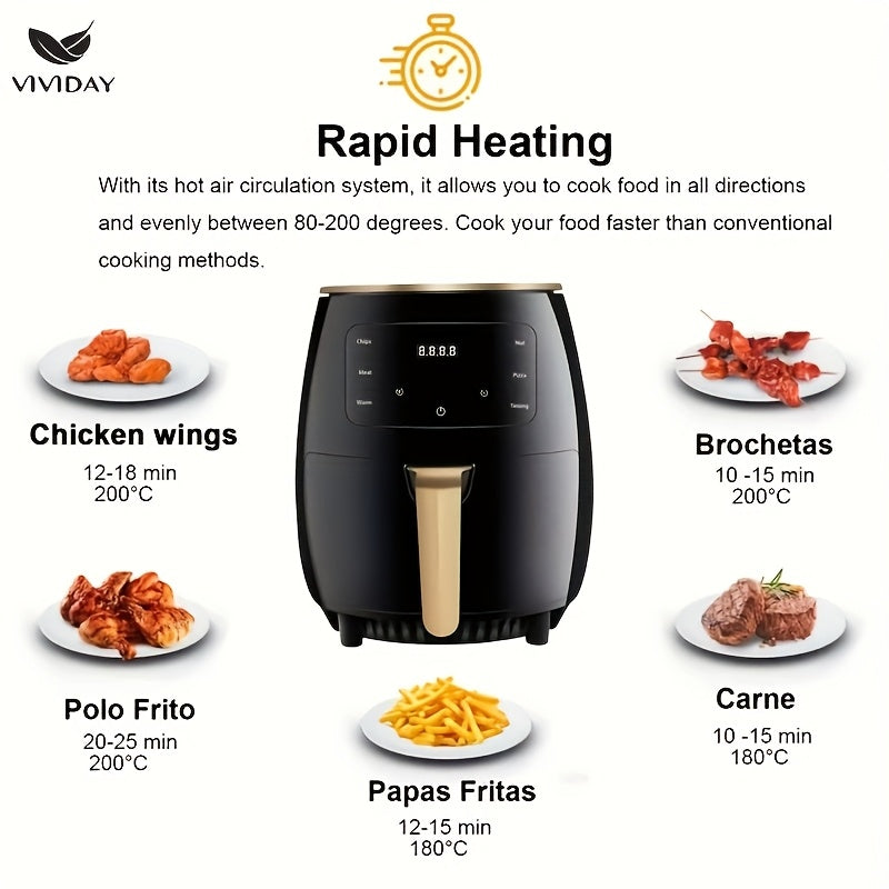 4.5L Air Fryer Oil-Free Electric Fryer Baking Machine Digital Controls