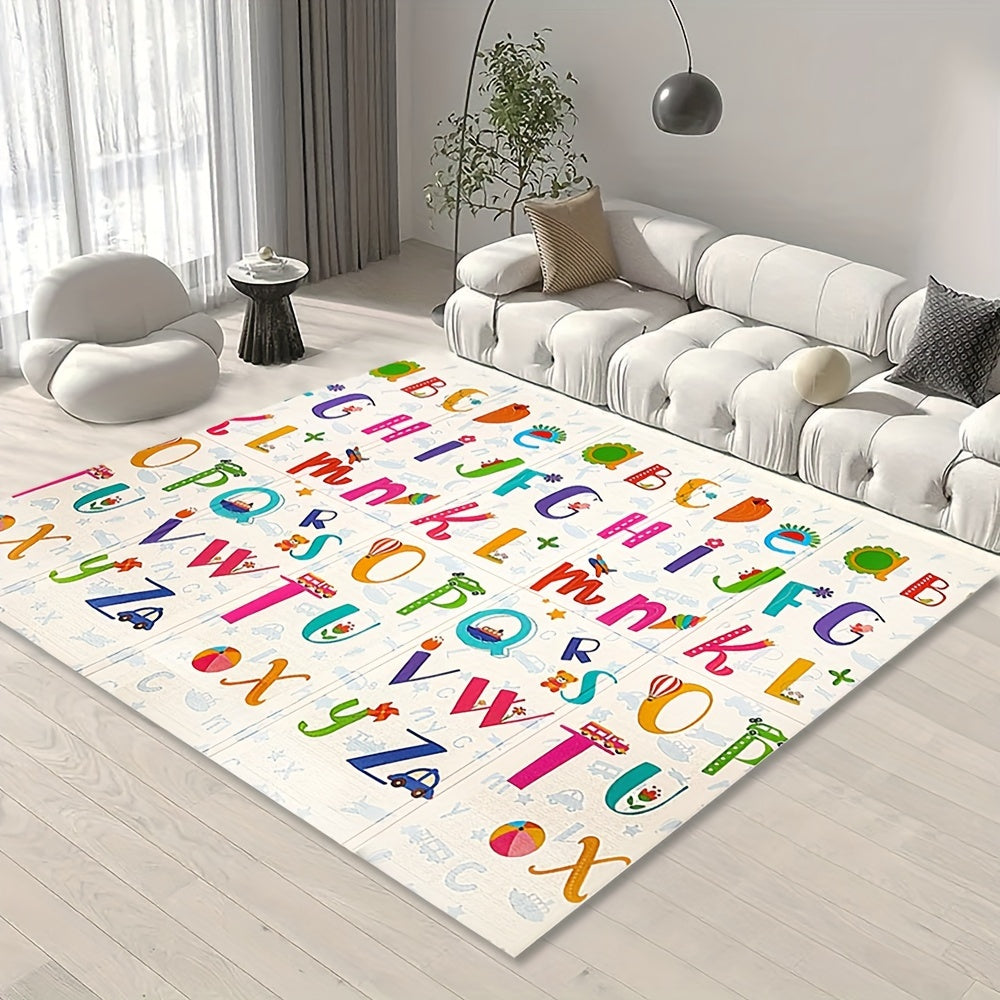 Kids' Play Mat White Foldable XPE Foam Floor Mat for Safe Learning and Play