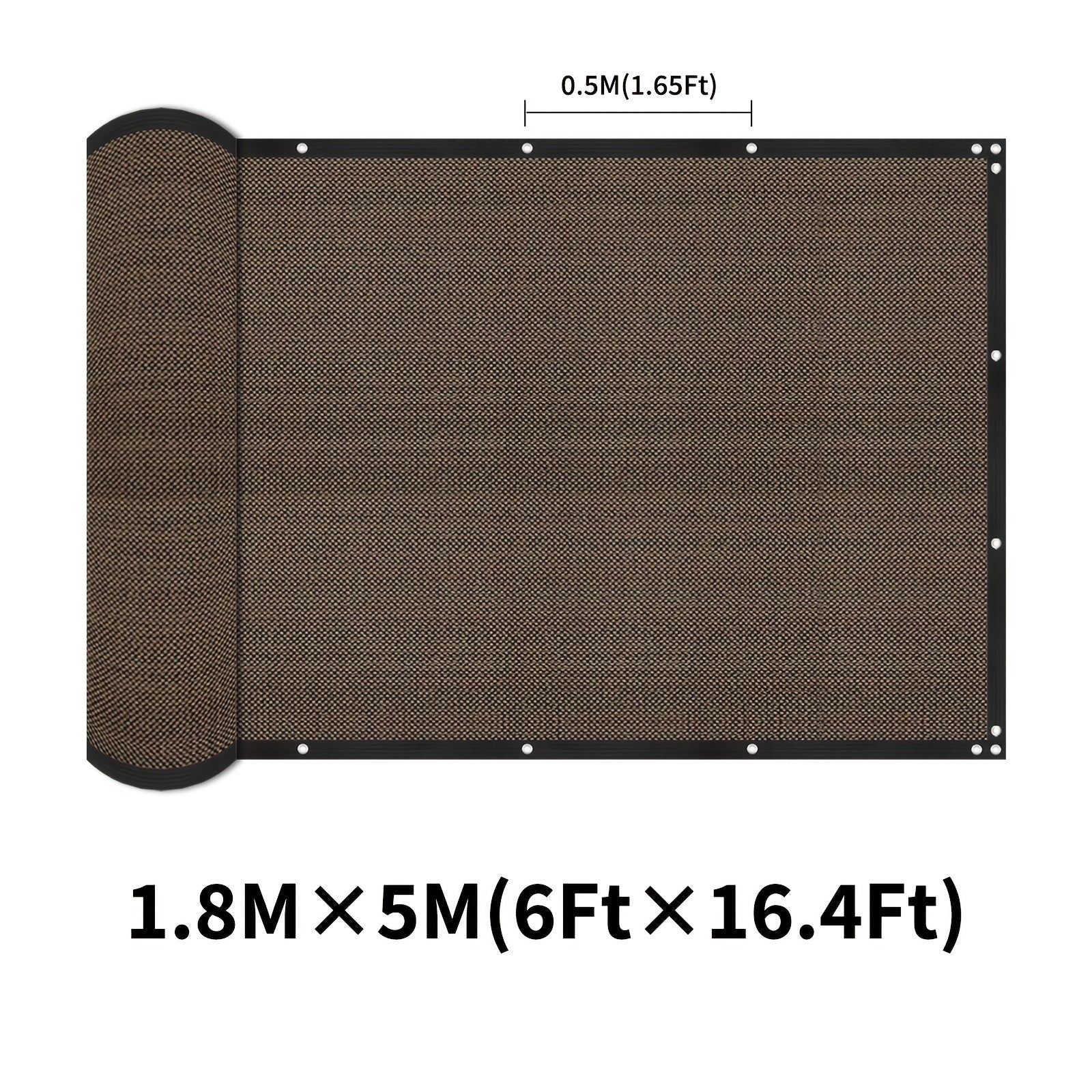6-Foot Heavy Duty Privacy Fence Screen for Garden UV Protection Windproof Brown