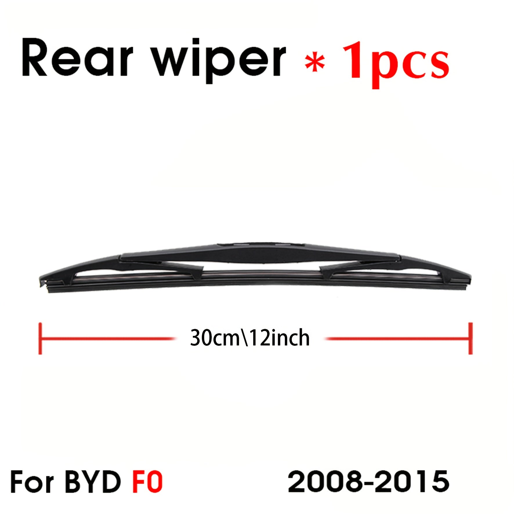 Car Rear Windshield Soft Rubber Wiper 30.48cm HD Quiet Automotive Accessories